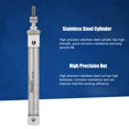 thumbnail image 2 of 2PCs Double-Acting Pneumatic Air Cylinder, CDJ2B10-45B 10mm Diameter 45mm Stroke Mini Air Cylinder for Printing Semiconductor and Automation Control, Quieter, Cleaner, 2 of 7