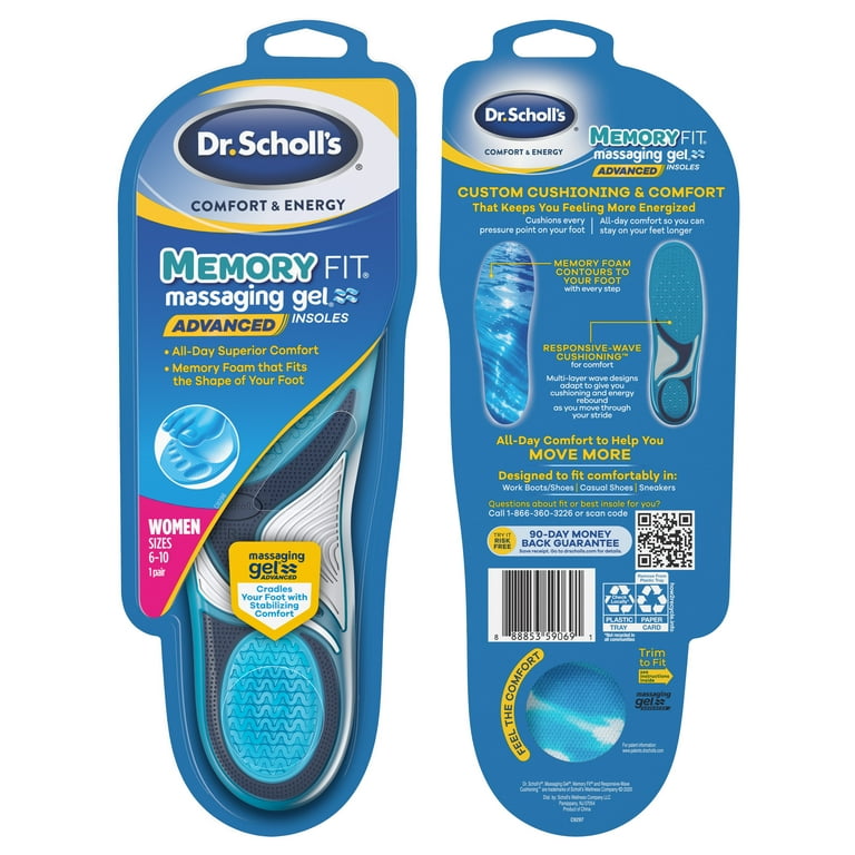 Shoe Inserts Dr Scholl's Memory Foam Sneakers Scholls Work