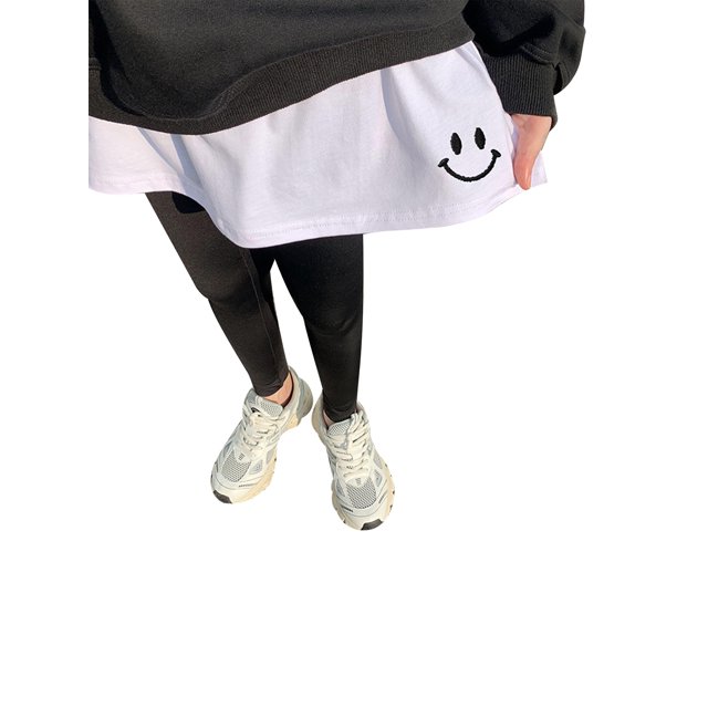 ITFABS Chandail à Capuchon Taille Haute pour Femmes Jupe de Fête de Rue Fendue sur le Côté