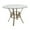 Clear Top/Matte Gold Frame, variant on Flash Furniture Carlisle 42'' Round Glass Dining Table with Silver Metal Frame