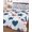 Blue, Red, White, variant on Quilt King Size Bedding Set, Independence Day Reversible Summer Quilt 3 Pieces, 250 Anniversary Blue Red Modern Lightweight Bedspreads Coverlets with 2 Pillow Shams for All Seasons