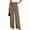 #01 Brown 【Mix & Match: Stock Up on Your Favorite Colors】, variant on Women's Soft Nylon Spandex Wide Leg Pants, High Waist Drawstring Elastic Waist Tummy Control, Loose Fit with Pockets, Summer Beach Vacation Daily Travel Work | TruHer,Brown L