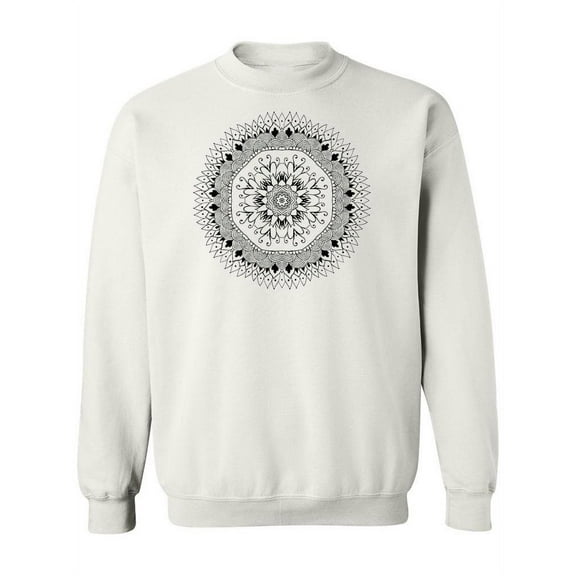 Black Mandala Silhouette Sweatshirt Women -Image by Shutterstock, Female Large