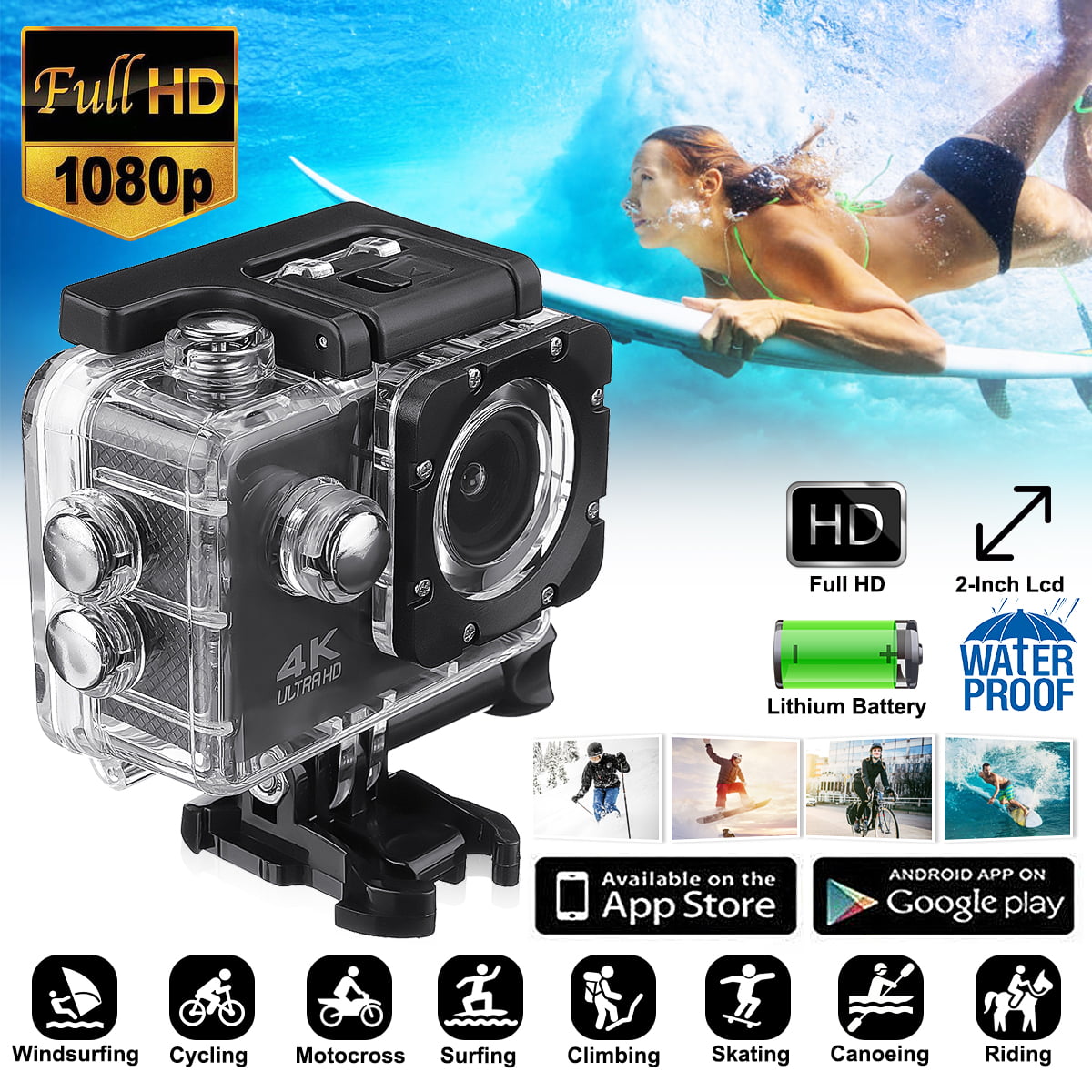 alley Overcast bolt Waterproof SJ9000 4k WIFI Outdoor Sport Action Camera Ultra HD Waterproof  DV Camcorder Extreme Underwater 1080p 30fps Video Cam - Walmart.com