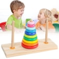 thumbnail image 1 of Building & Construction Toys,Puzzle Arithmeticwooden Color Ten Layer Hanoi Tower Logical Puzzle Toy Logical Thinking Toy Hanoi Tower Puzzle Wooden Puzzle Puzzle Brain Teaser, 1 of 9