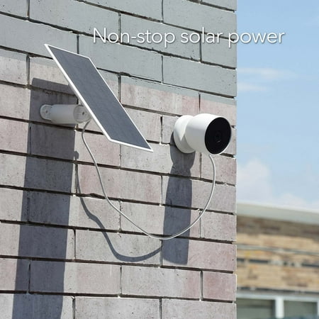 Wasserstein - Solar Panel for Google Nest Cam (Battery) - White