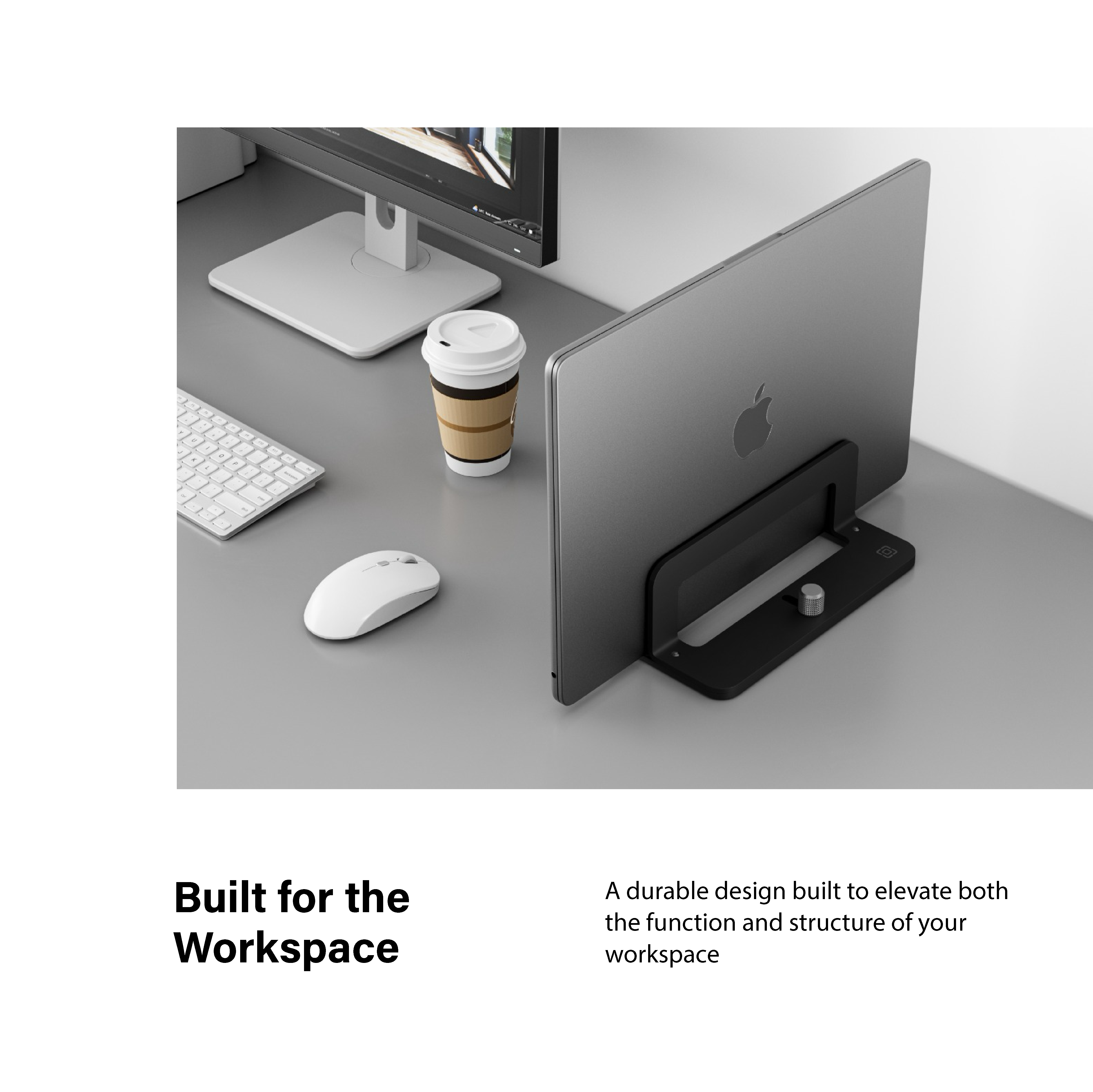 Incipio Vertical Laptop Stand with Adjustable Width, Black photo 7