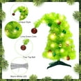thumbnail image 2 of 18inch Mini Christmas Tree Ornament,Artificial Green Crooked Neck Tabletop Christmas Trees with Light and Samll Balls for infoor Outdoor Home Holiday Party Decoration, 2 of 9