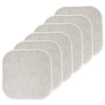 Alexis Memory Foam Indoor Non Slip Back 16" x 16" Universal Chair Pad Cushion, 6-Pack, Cream/Brown