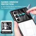 thumbnail image 3 of Compatible with Samsung Galaxy S23 Ultra Case Shockproof, Samsung S23 Ultra Phone Case Silicone with Slide Camera Lens Protector Cover Transparent Protective Cases for Women Girls (Black), 3 of 12