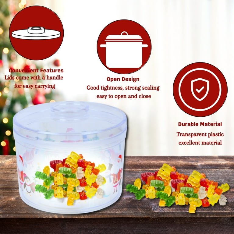 Christmas Plastic Buckets with Handles, Rectangular Bins for Gifts  Classroom Cleaning Toys Storage Organization Party Supplies Pantry  Containers Candy Baskets Holiday Decorations(Gingerbread Man) 