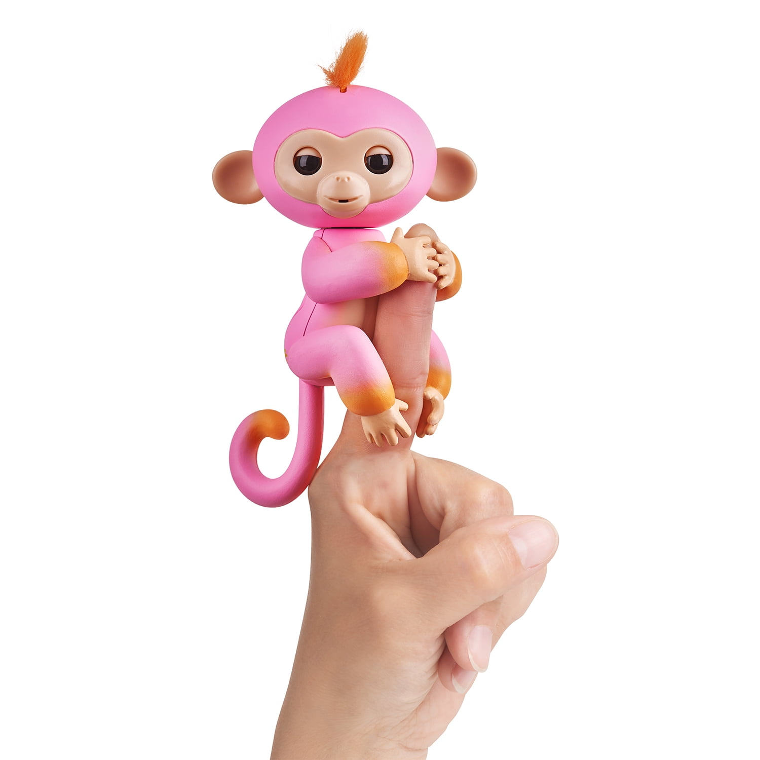 Fingerlings Glitter Monkey Interactive Baby Pet by WowWee Rose Pink Glitter Toy 