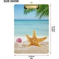 thumbnail image 2 of FMSHPON Palm Leaf Starfish Summer Beach Clipboard Hardboard Wood Nursing Clip Board and Pull for Standard A4 Letter 13x9 inches, 2 of 7