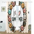 thumbnail image 2 of Donuts Summer Black Out Curtains 72 Inch Length Curtains for Sliding Glass Doors Bedroom Living Room 2 Pack, 2 of 6