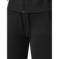 thumbnail image 3 of J. METHOD Women's 2 Piece Outfit Casual Basic French Terry Zip Up Hoodie and Sweatpants Sweatsuit Tracksuit Set NEWTS01 Black 1X, 3 of 6