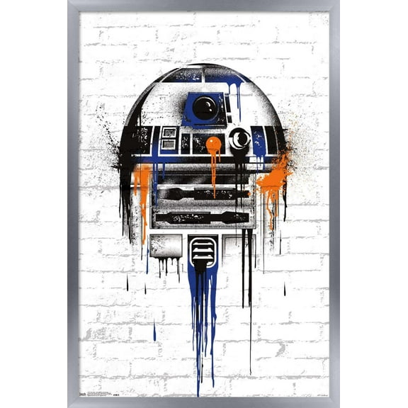 Star Wars: Saga - Droid Black And Orange Wall Poster, 14.725" x 22.375", Framed