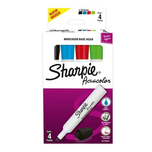 Marcador Sharpie 4 Piezas Base Agua