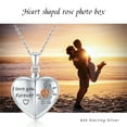 thumbnail image 4 of Coachuhhar Heart Locket Necklace 925 Sterling Silver Rose Flower Pendant Locket Necklace That Hold 2 Photos Locket Jewelry Gift for Women, 4 of 7