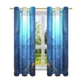 thumbnail image 2 of 2 Panels Set Blackout Curtains Thermal Insulated Sun Protection Room Darkening Drapes for Bedroom Deep Blue Ocean, 2 of 7