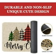 thumbnail image 4 of Merry Christmas Door Mat 30 X 17 Inch Buffalo Plaid Christmas Trees Doormat Indoor Outdoor Entrance Floor Rug Non Slip Winter Christmas Decor Rubber Welcome Mats, 4 of 6