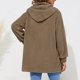 thumbnail image 4 of Moda Mujer Casual Invierno Cálido Sólido Invierno Suelto Alargado Felpa Manga larga Con capucha Chaqueta de punto Fridja  po4330, 4 of 7
