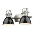 thumbnail image 1 of Golden Lighting Duncan 2-Light Metal Bath Vanity in Pewter/Black, 1 of 4