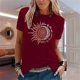 thumbnail image 2 of Icvfdpl Women'S Crew Neck Printed T-Shirt Casual Top Short Sleeve Vintage Blouse Stylish Female Streetwear, 2 of 6