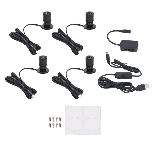 <p>Projecteurs DEL Intérieur Mini Projecteur Réglable 4 Pcs Projecteur d'Affichage DEL 5V à Intensité Réglable USB Mini Projecteur pour Vitrine à Bijoux Porche Entrée</p>