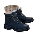 thumbnail image 3 of Mepaouo Work Boots for Men Lined Winter Warm Hiking Boots Walking Booties with Arch Support, 3 of 5