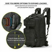 zhongxiazhiyue Unisex Waterproof Fabric Military Backpack, Black