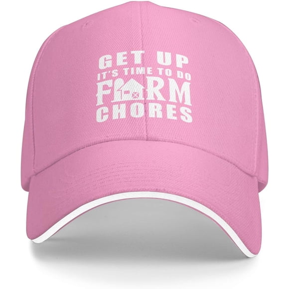Get Up It's Time to Do Farm Chores Hat Funny Sandwich Visor Golf Baseball Cap Adjustable Dad Hats for Men Women