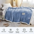 thumbnail image 5 of Sokhug Ultra Soft Sherpa Fleece Blanket 39.37x59.05in Queen Size, Big Cozy and Warm Knit Throw Blanket for Winter, Fuzzy and Plush Reversible Thick Blanket for Couch Bed Sofa, 5 of 8