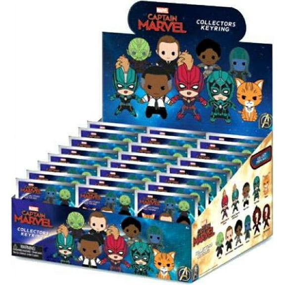 3D Figural Foam Bag Clip Captain Marvel Mystery Box (24 Packs)