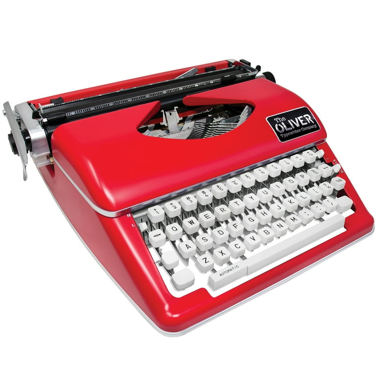 Vintage Portable Typewriter with Paper Stock Photo - Image of