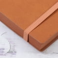 thumbnail image 3 of OULII 1Pc Premium Hardcover Notebook Brown PU Thickened Paper Recipe Diary Writing Book, 3 of 4