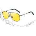 thumbnail image 6 of FEISEDY Night Driving Glasses Night Vision Aviator Anti Glare Eyewear for Men Women B2294, 6 of 15