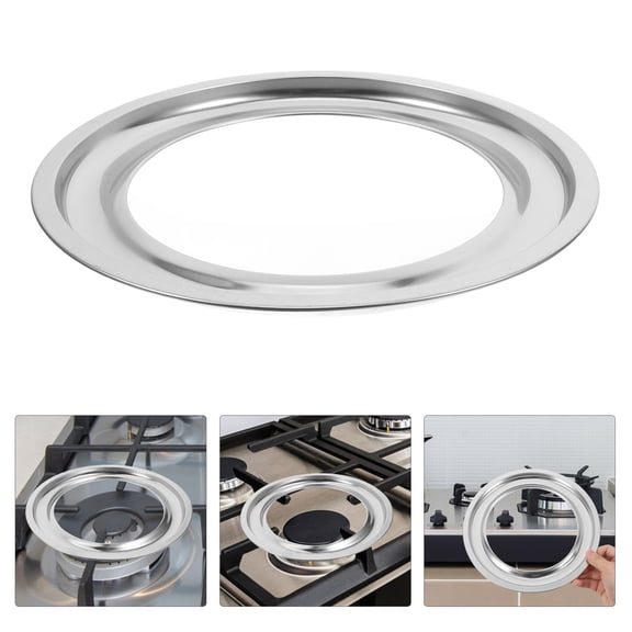 Toyvian Stainless Steel Gas Stove Drip Pans for Kitchen Energy Saving and Safety