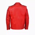 thumbnail image 3 of Maoxin Mens Leather Jacket Men's Motorcycle Leather Jacket Top With Zipper Plus Size Leather Jacket Leather Jacket Plus Size Red L, 3 of 5