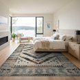 thumbnail image 3 of ODIKA 9'x12' Washable Area Rug Southwestern Spotted Distressed Farmhouse Motif Salt Speckled for Dining Room, Basement, Large Office, Non-Slip Chair-Friendly, 3 of 7