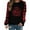Dark Red, variant on Christmas Graphic Tee Shirt for Women Plaid Long Sleeve Crewneck T-Shirt Merry Christmas Print Holiday Gift Tops