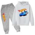 thumbnail image 3 of Conjuntos de ropa deportiva para niños de Hot Wheels, primavera y otoño, de 3 a 12 años, 2 piezas, sudadera con capucha y pantalones, 3 of 5