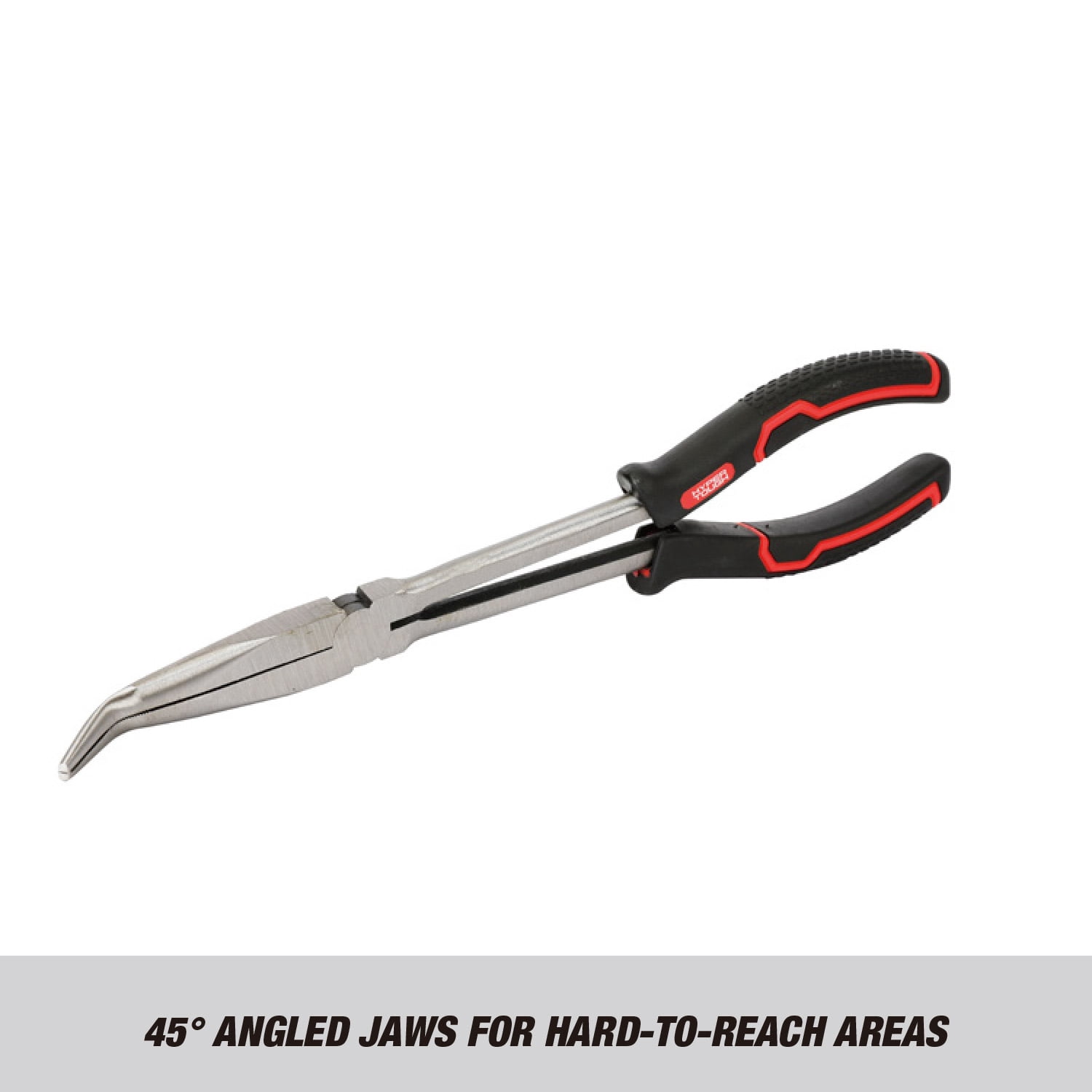 Hyper Tough 11-inch 45 Degree Long Nose Plier with Ergonomic Soft Grip Handles