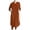 Orange, variant on LLYwey Long Sleeve Midi Dress for Women Casual Loose V-Neck Pullover Long Sleeve Color Pocket Long Dress New Party Dresses Orange 4Xl