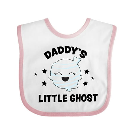 

Inktastic Cute Daddy s Little Ghost with Stars Gift Baby Girl Bib
