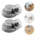thumbnail image 4 of 6 Pcs Mason Jar Shaker Lids Stainless Steel Airtight Sealing For Home Cooks And Bartenders Silver Design, 4 of 5