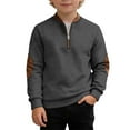 thumbnail image 2 of Teen Sweatshirts Long Sleeve Color Block Sweatshirt with Zipper Fall Winter Clothes 16-17 Years Boy Clothes, 2 of 3