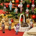 thumbnail image 6 of 12 Pieces 2D Christmas Nutcracker Wooden Ornaments Wood Hanging Decoration Set for Christmas Tree Hanging Wood Crafts Holiday Decor Xmas Party Supplies, 6 of 8