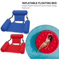 thumbnail image 3 of Summer Inflatable Foldable Floating Row Swimming Pool Water Hammock Air Mattresses Bed Beach Water Sports Lounger Chair blue, 3 of 4
