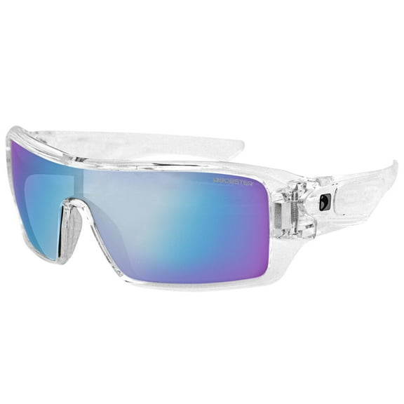 Bobster Paragon Sunglasses Clear Frame w/Blue Mirror Lens