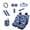 Shark Blue Camo, variant on Yuyamidu Blue Sea Turtle Car Interior Accessories Full Set Car Seat Covers Steering Wheel Cover Seat Belt Cover Trash Bag Rearview Mirror Cover Coasters Lipstick Covers Fit for Sedans SUVs